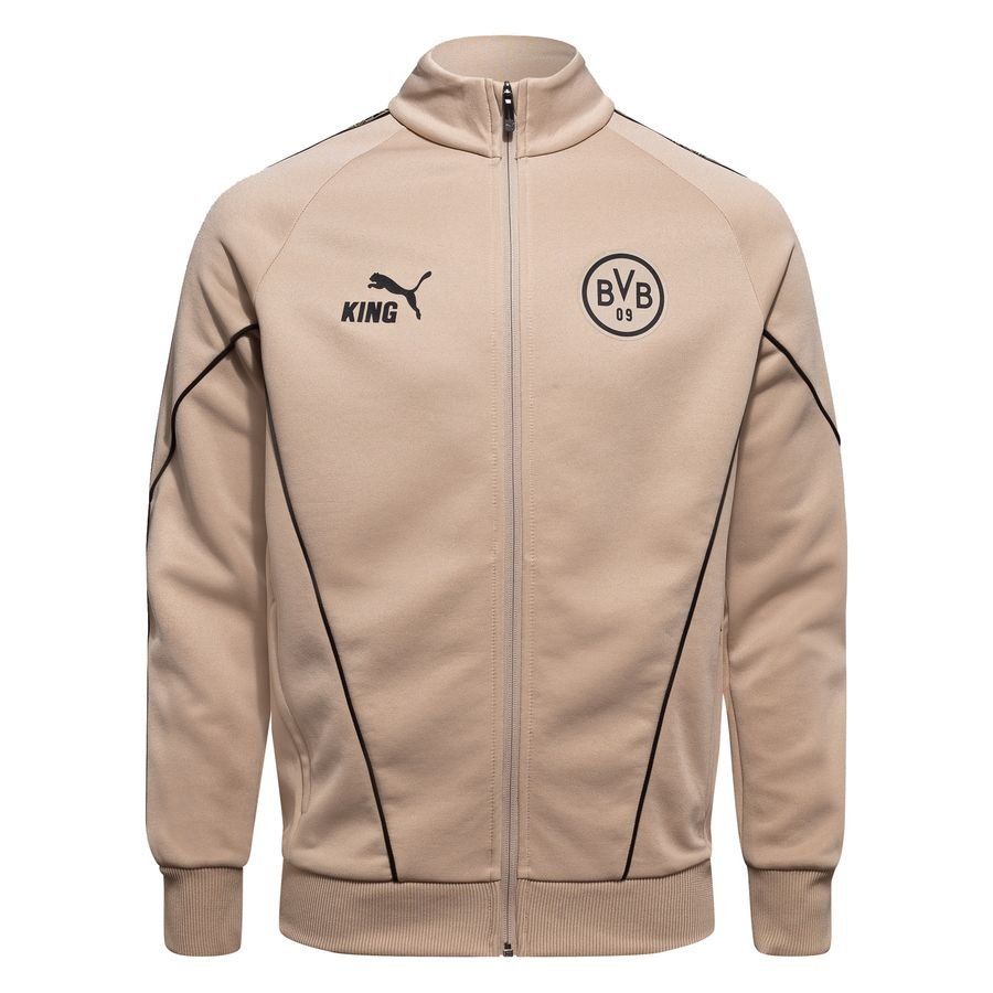 Dortmund Track Jacket King Anthem Special Edition - Alabaster/PUMA Black - Men's-SoccerKits Hub | Buy Soccer Jerseys Online